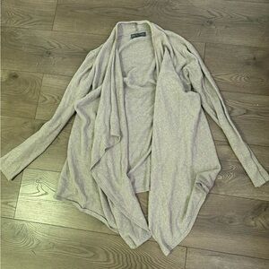 Barefoot Dreams Bamboo Chic Lite Women's Cream Open Front Cardigan Size S/M